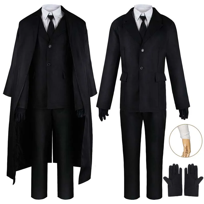 Bandage - Dazai Cosplay Kostüm Schwarzer Trenchcoat Hose