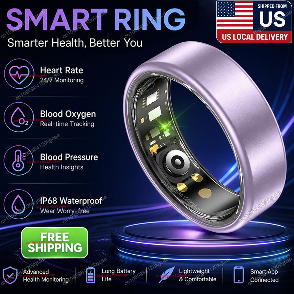 Blood Pressure Monitor - Smarter Ring Herzfrequenz Blutsauerstoff Schlaftracker Ring