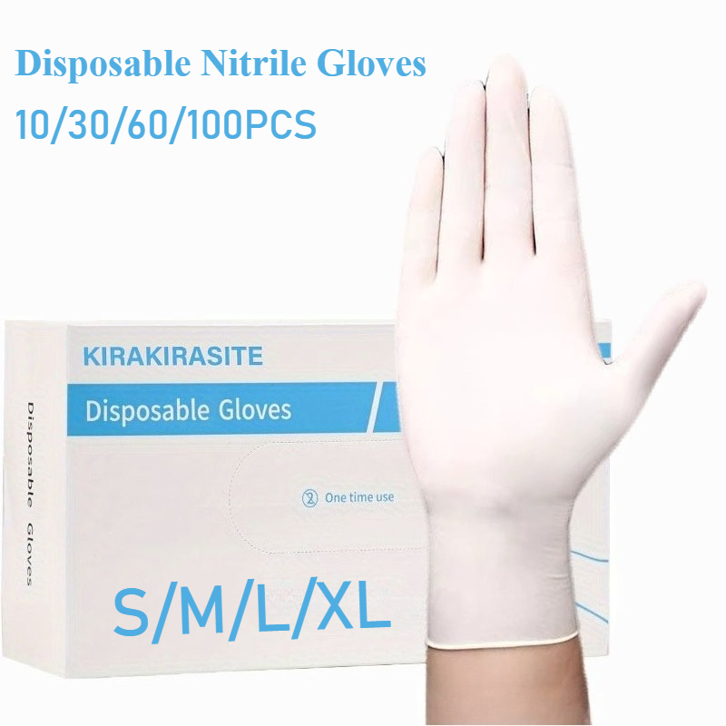 Medical Gloves - Weiße Nitril-Einweghandschuhe, puder- und latexfreie Handschuhe