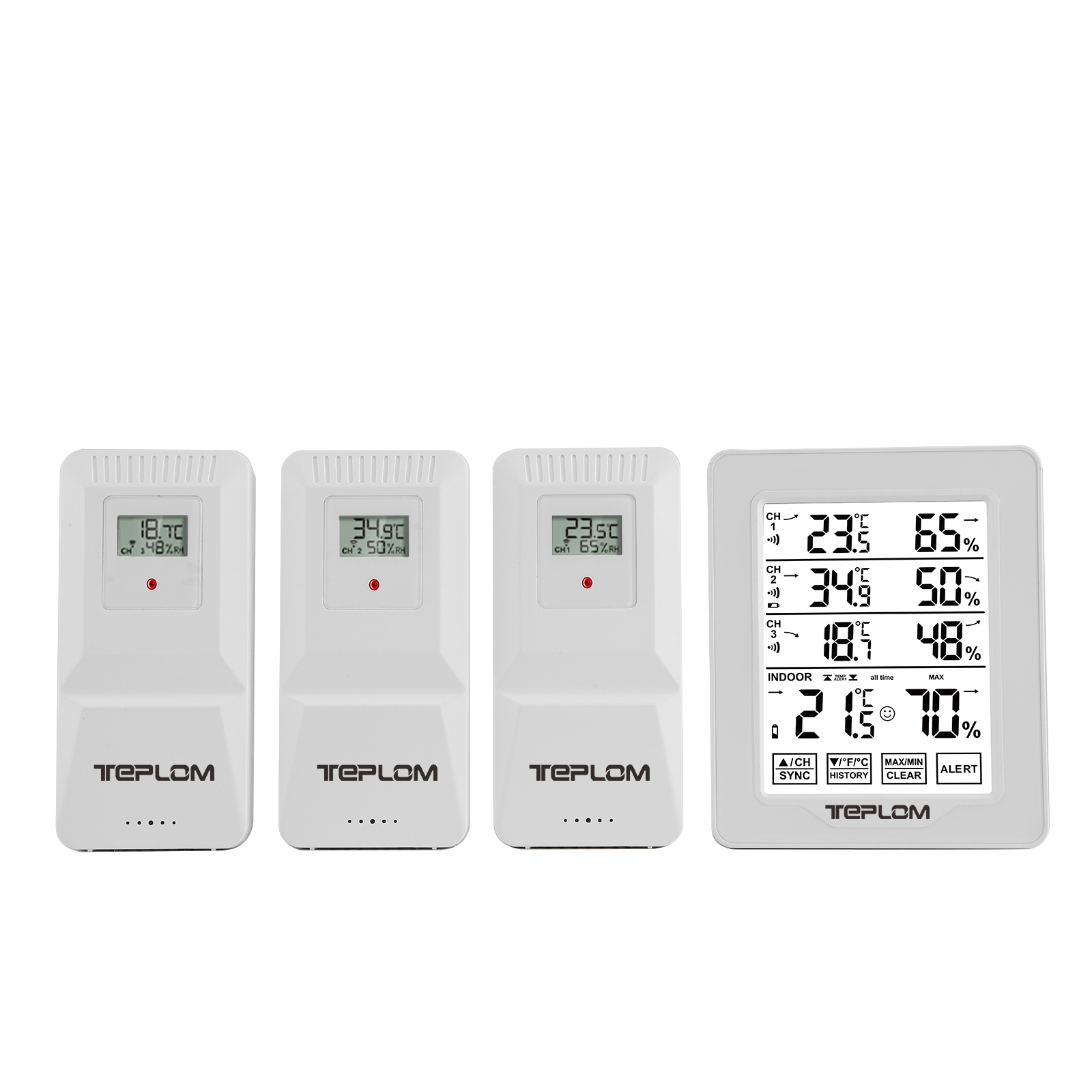 Thermometer Digital - 3-in-1 Kabelloses Digital-Thermometer und Hygrometer für